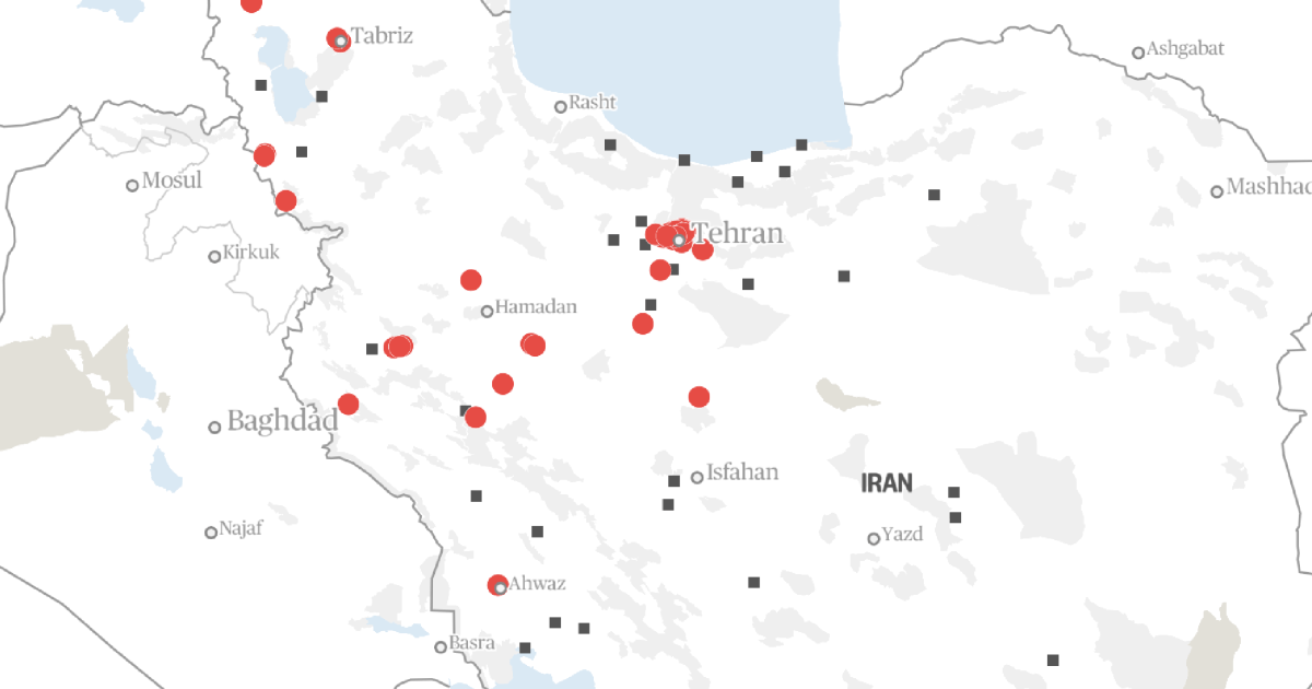 Map of Israel’s strikes on Iran: See attack locations
